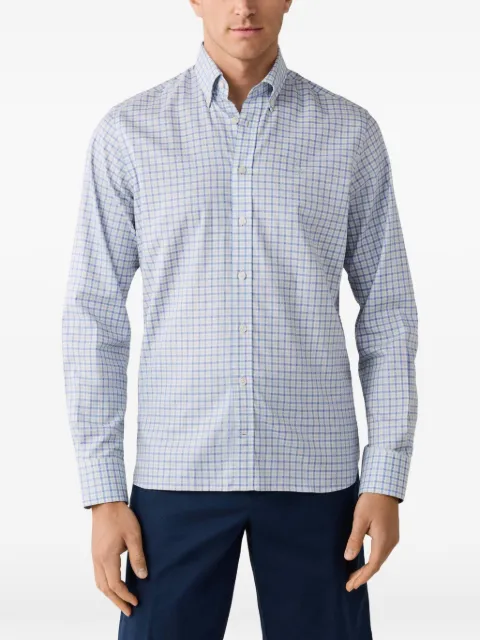 Hackett London gingham-pattern brompton-collar shirt