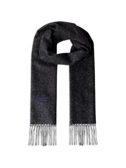 Hackett London twill wool-cashmere scarf