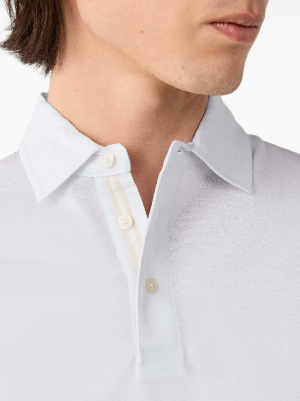 Hackett London Poloshirt met lange mouwen Wit