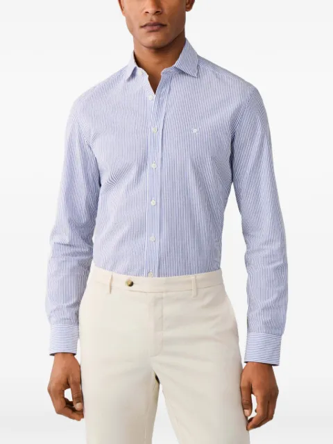 Hackett London seersucker Bengal-stripe shirt