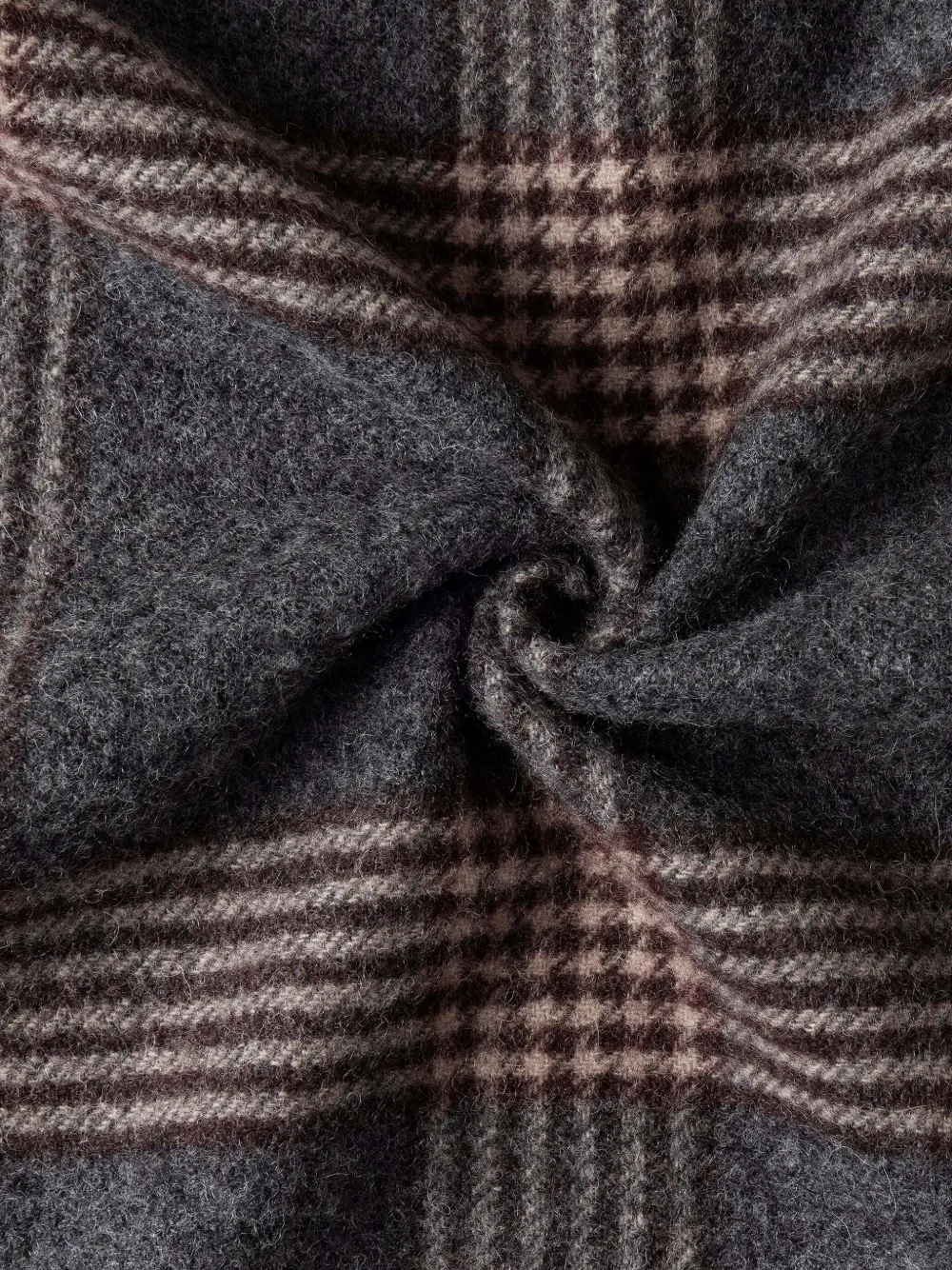 Hackett London Geruite sjaal met geborduurd logo Grijs