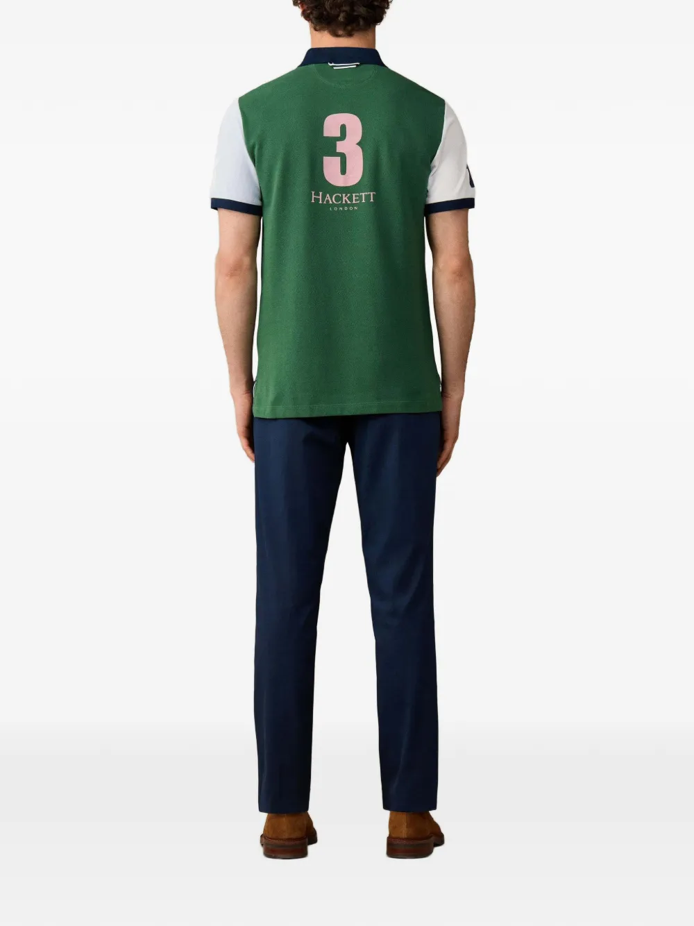 Hackett London Heritage poloshirt met colourblocking Blauw