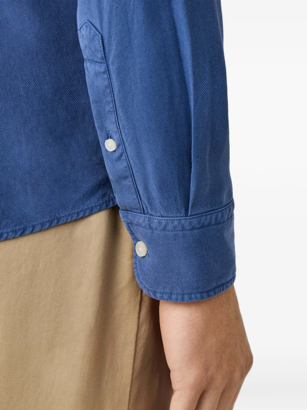 Hackett London Geverfd overhemd van katoen Blauw