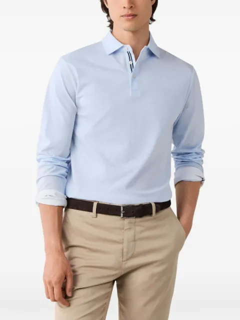Hackett London piqué long-sleeve polo shirt