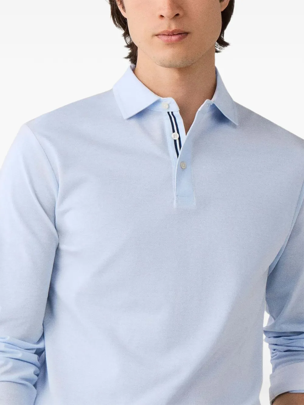 Hackett London Poloshirt met lange mouwen Blauw