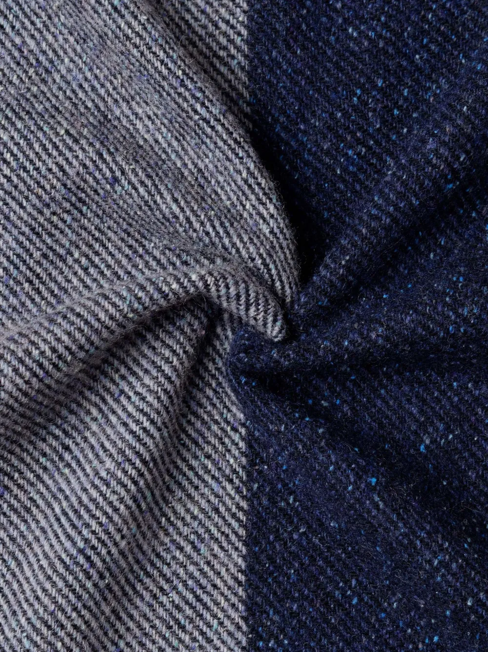 Hackett London Brolly Frisby sjaal met franje Blauw