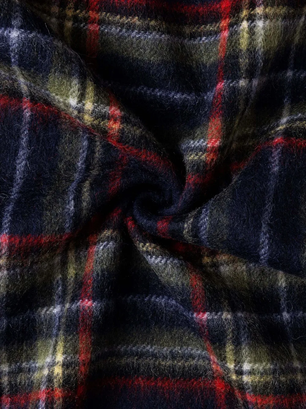 Hackett London Geruite sjaal met geborduurd logo Groen