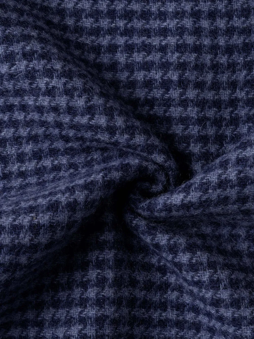 Hackett London Sjaal met pied-de-poule print en franje Blauw