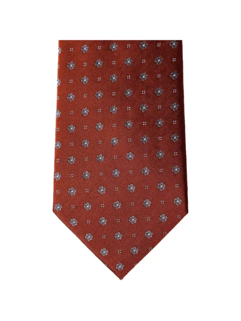 Hackett London corbata con motivo floral en jacquard