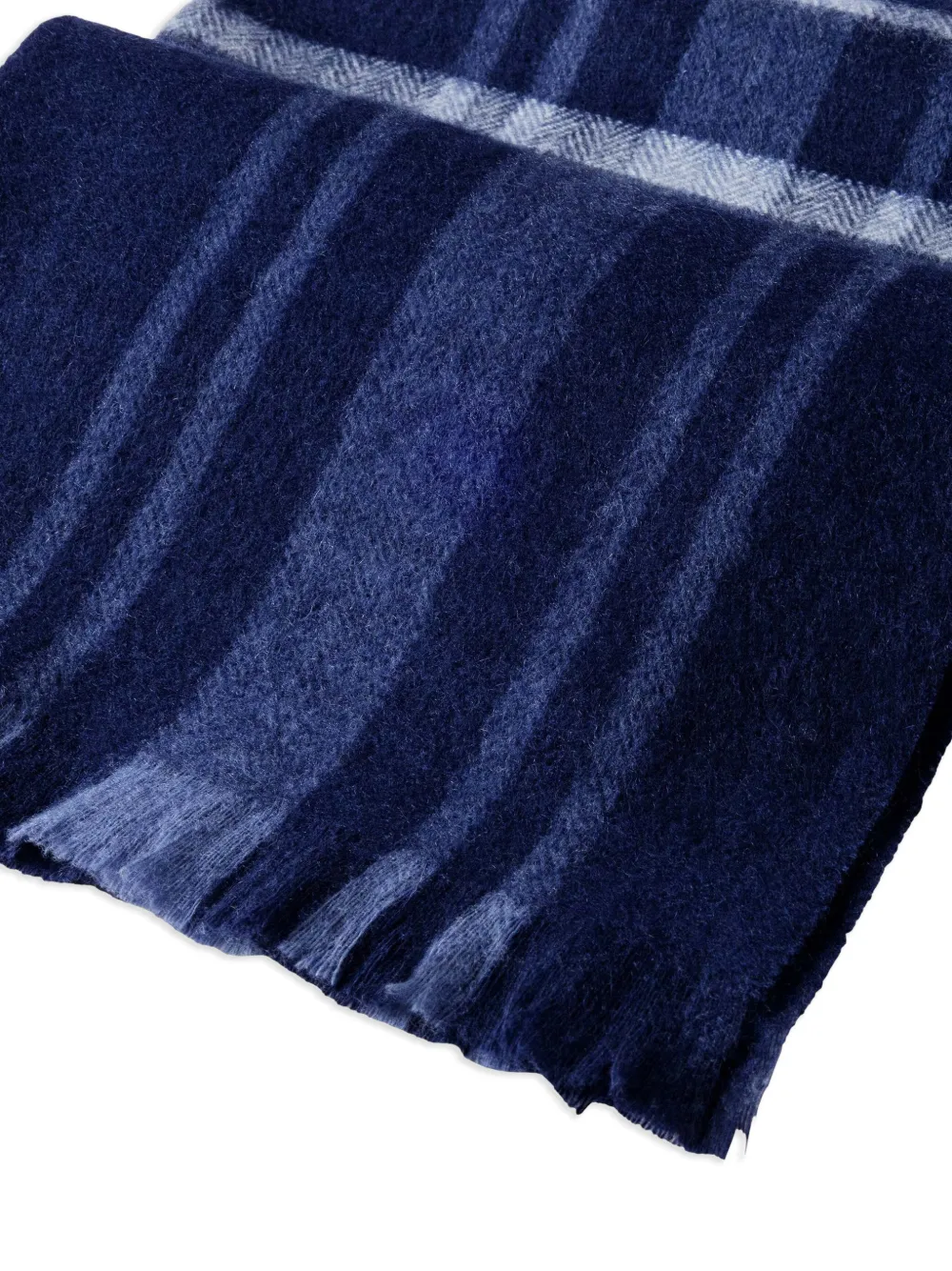 Hackett London Geruite sjaal Blauw