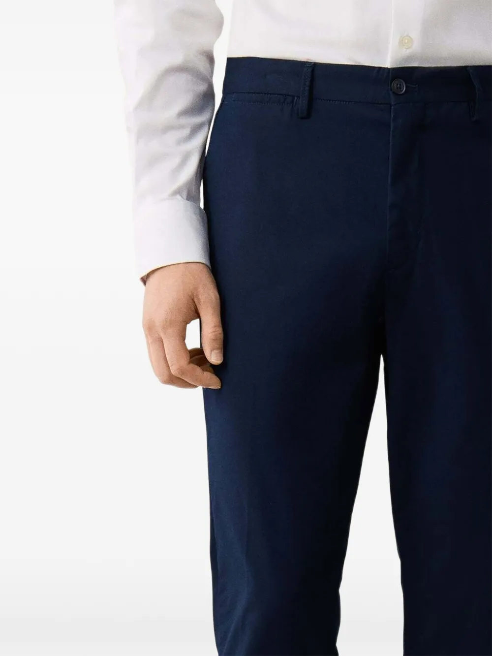 Hackett London Kensington broek met canvas textuur Blauw