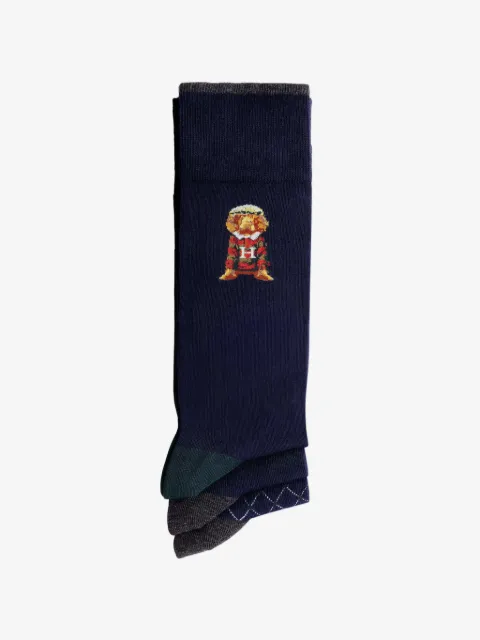 Hackett London set de tres pares de calcetines Harry