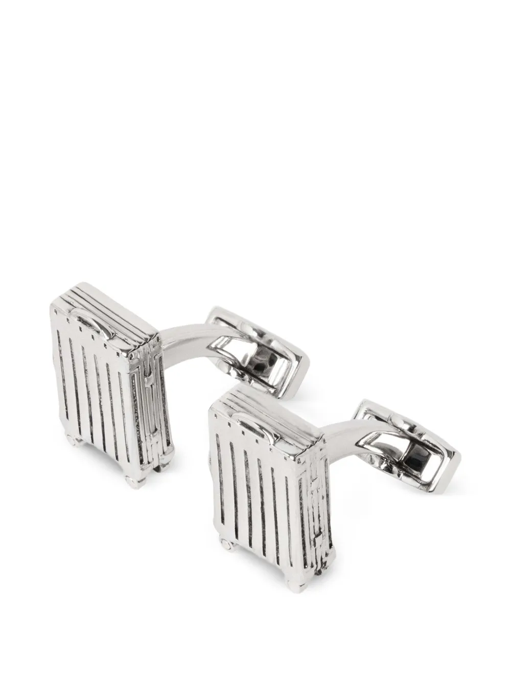 Hackett London Manchetknopen met kofferpatroon Zilver