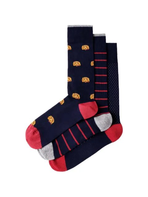 Hackett London Harry Harry all-over-print socks (set of three)