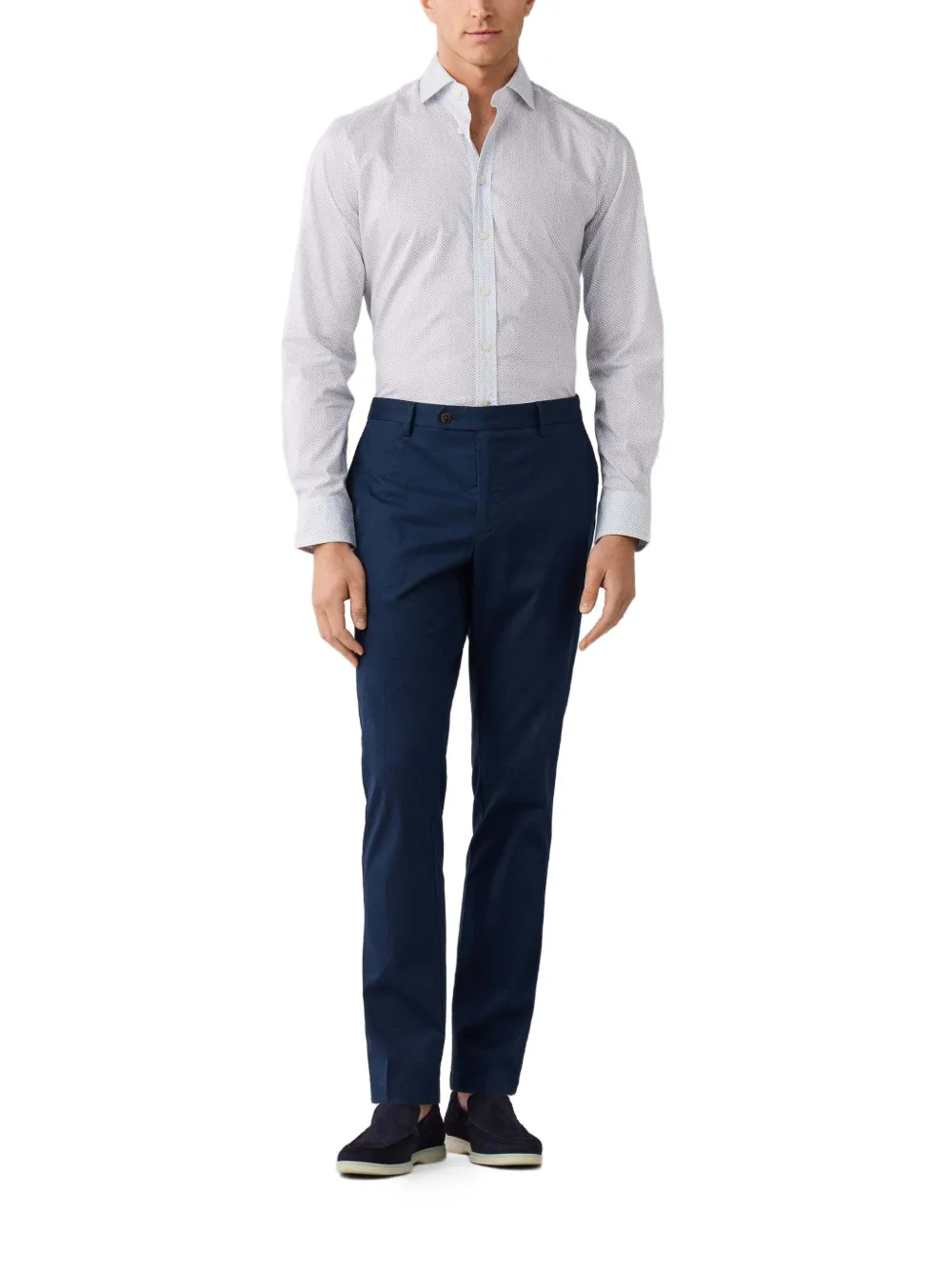 Hackett London Katoenen overhemd Blauw