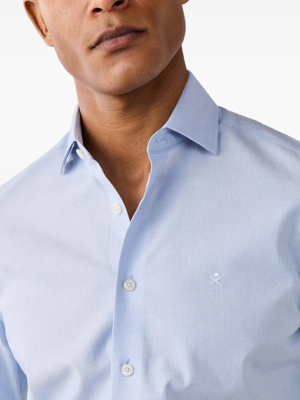 Hackett London Katoenen overhemd Blauw