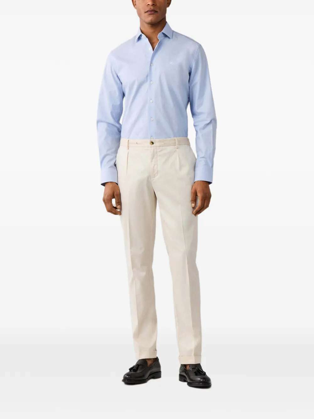 Hackett London Katoenen overhemd Blauw