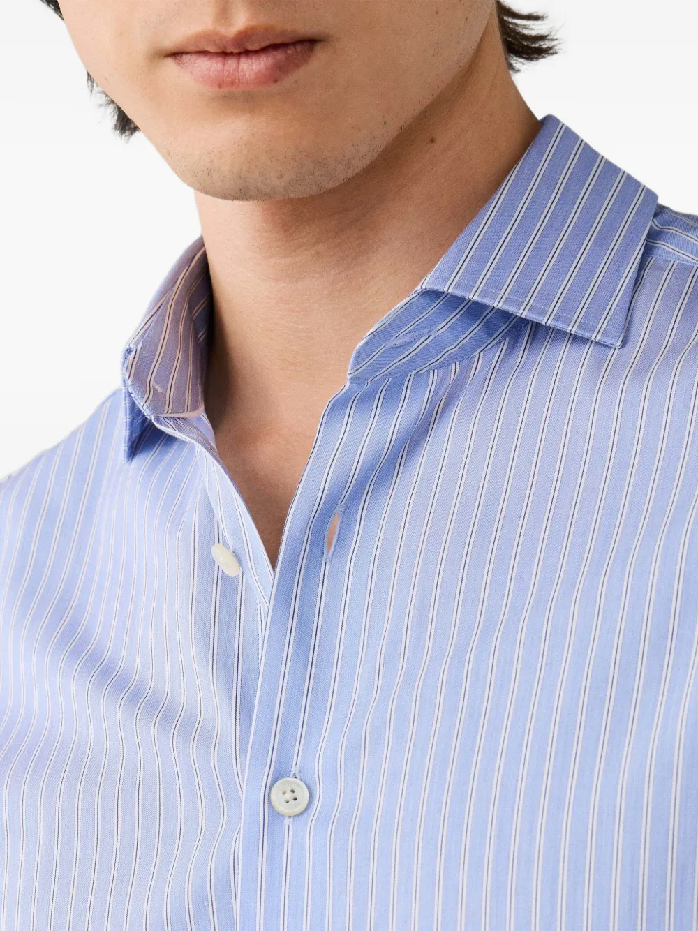 Hackett London Twill gestreept overhemd Blauw