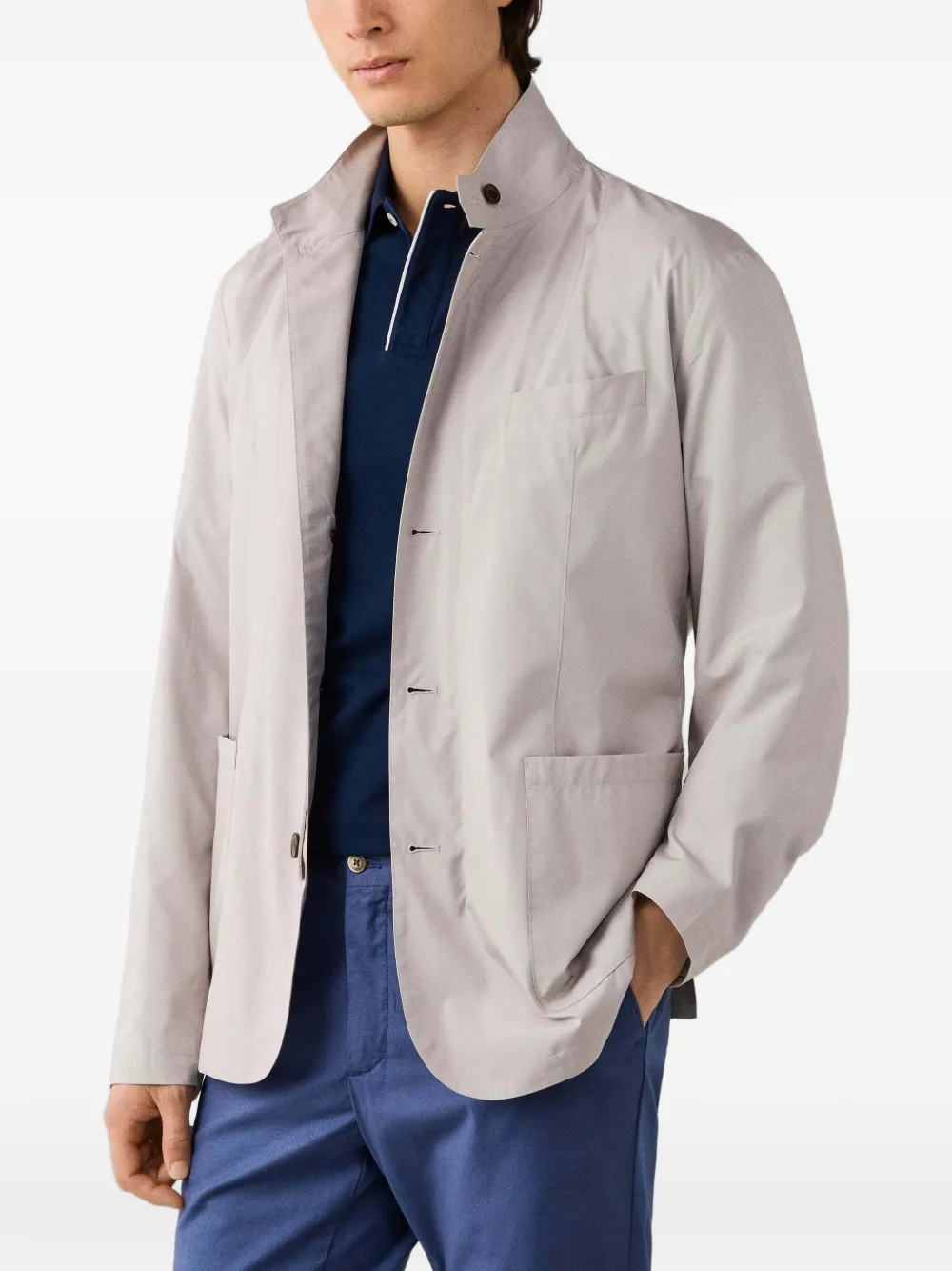 Hackett London Jack met borstzak Grijs