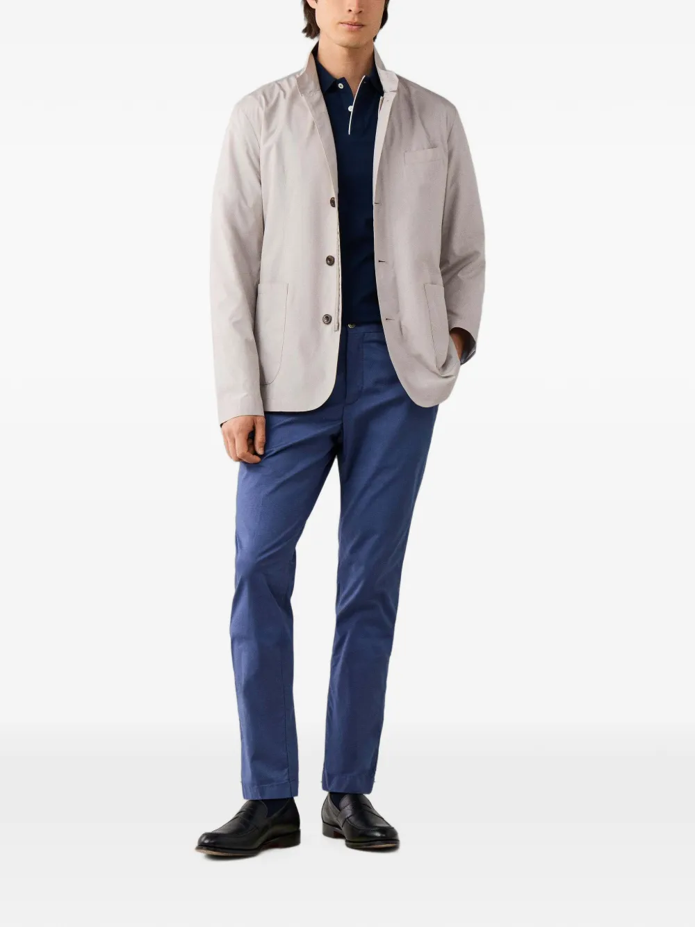 Hackett London Jack met borstzak Grijs