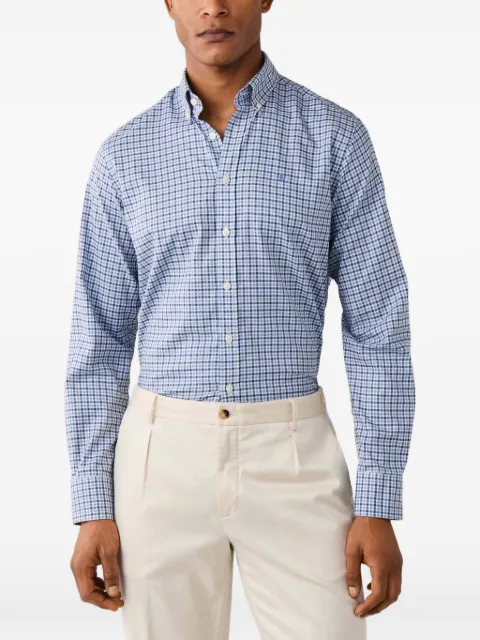 Hackett London chemise à carreaux vichy et col Brompton