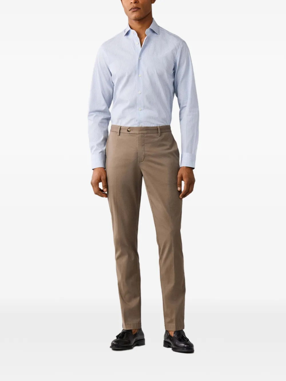 Hackett London Kensington geribbelde broek Beige