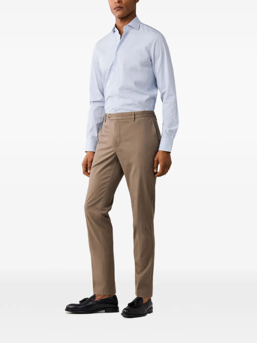 Hackett London Kensington geribbelde broek Beige