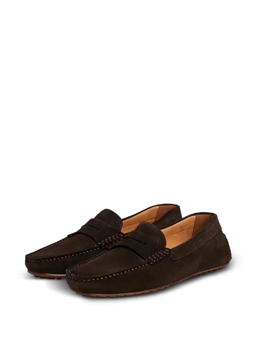 Hackett London Driver suède loafers Bruin