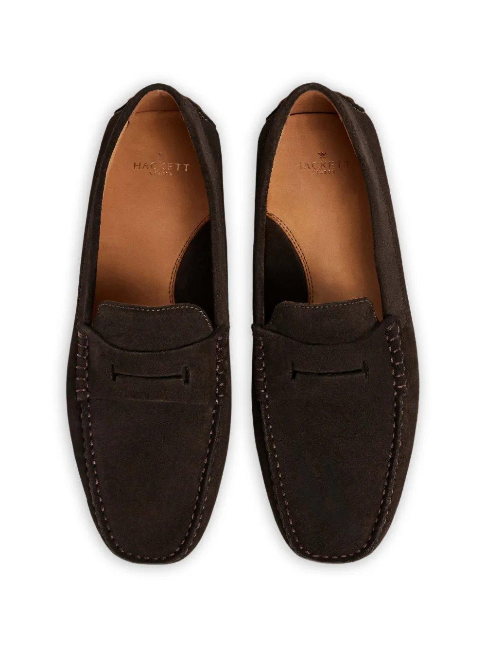 Hackett London Driver suède loafers Bruin