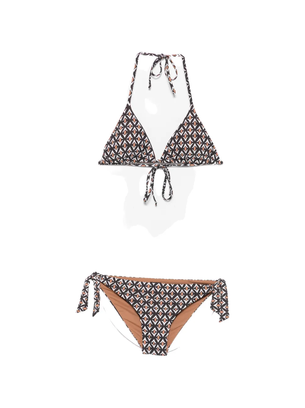 iu rita mennoia geometric-print bikini - Toni neutri