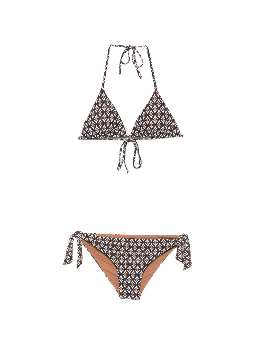 iu rita mennoia geometric-print bikini - Toni neutri