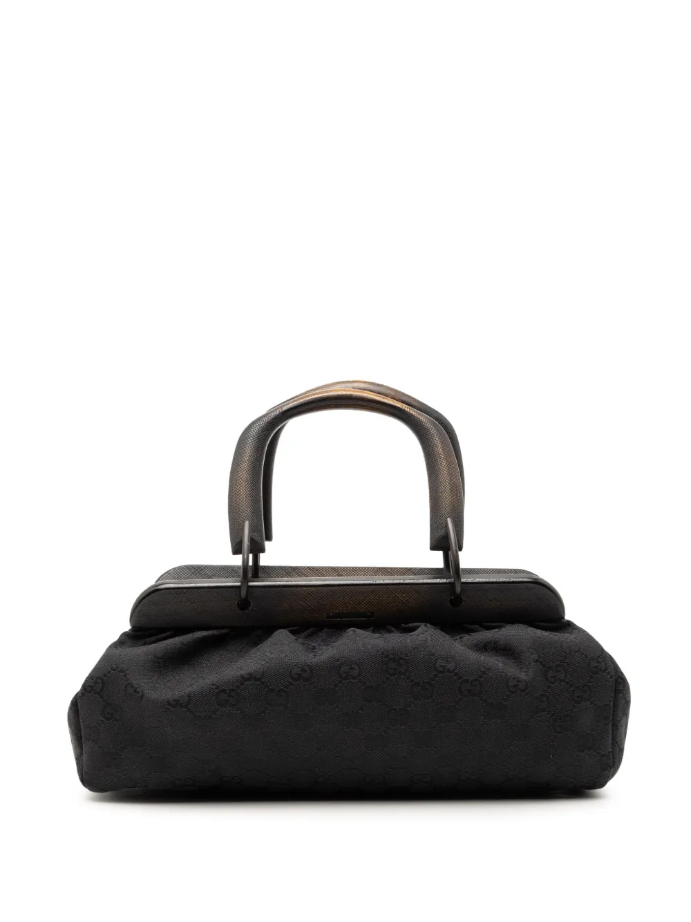 Gucci Pre-Owned 2000-2015 GG Canvas Wood Frame handbag - Nero
