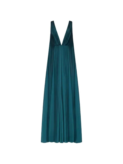 TEMILY Angelina V-neck pleated gown