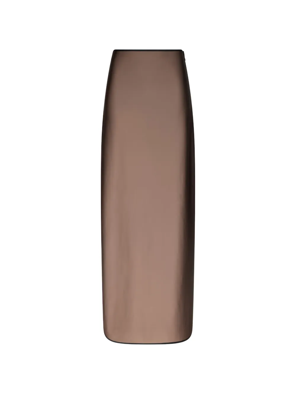 TEMILY side-slit piping-detail maxi skirt - Marrone