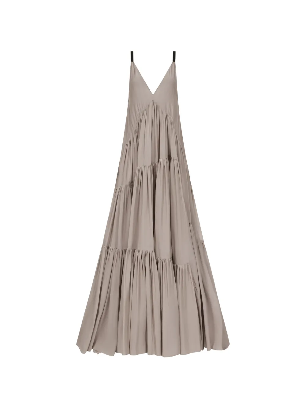 TEMILY tiered sleeveless maxi dress - Grey