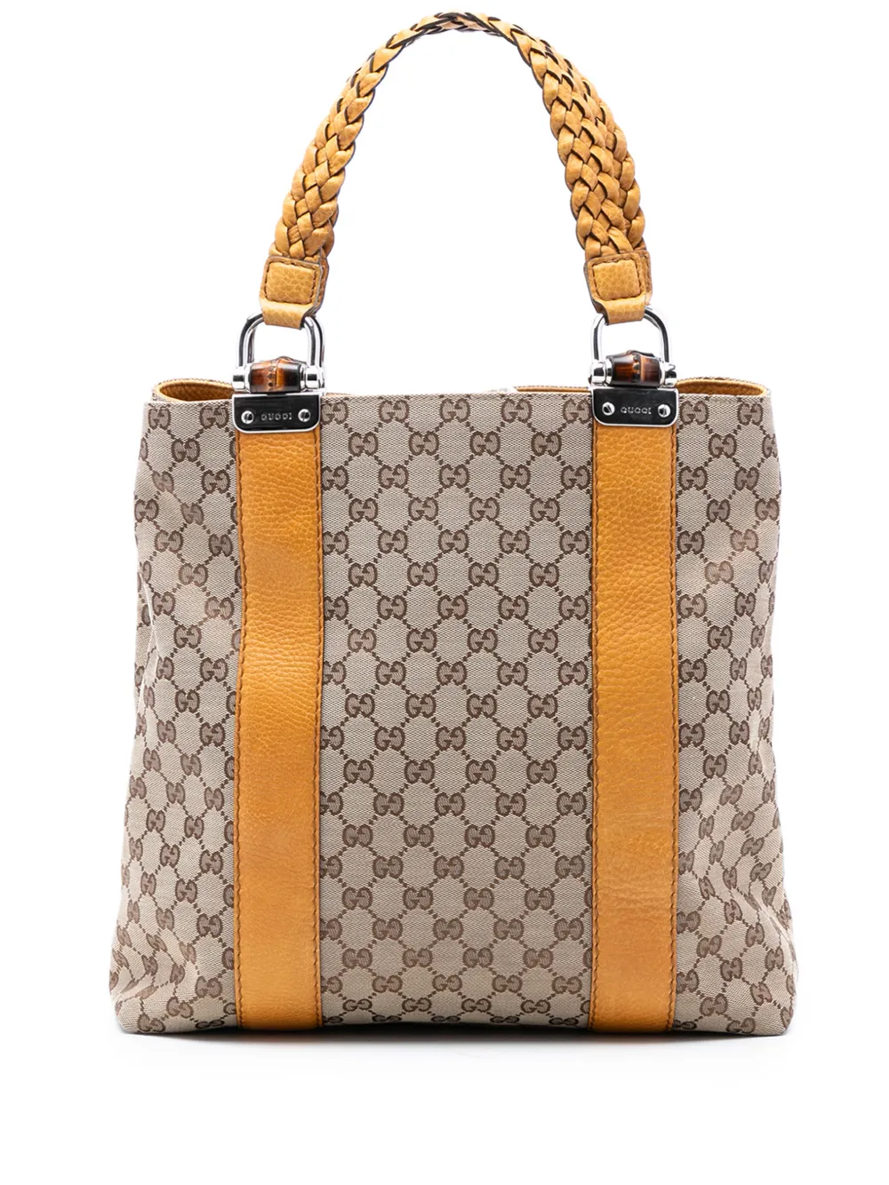 Gucci Pre-Owned 2016-2025 Large GG Canvas Bamboo Libeccio tote bag - Giallo