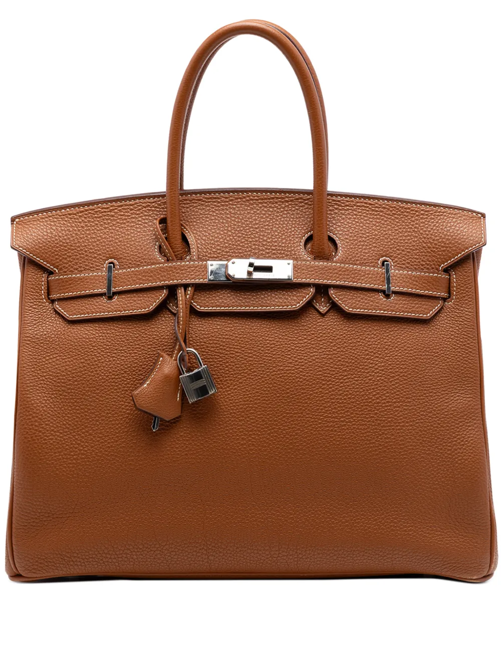 Hermès Pre-Owned 2004 Togo Birkin Retourne 35 handbag - Marrone
