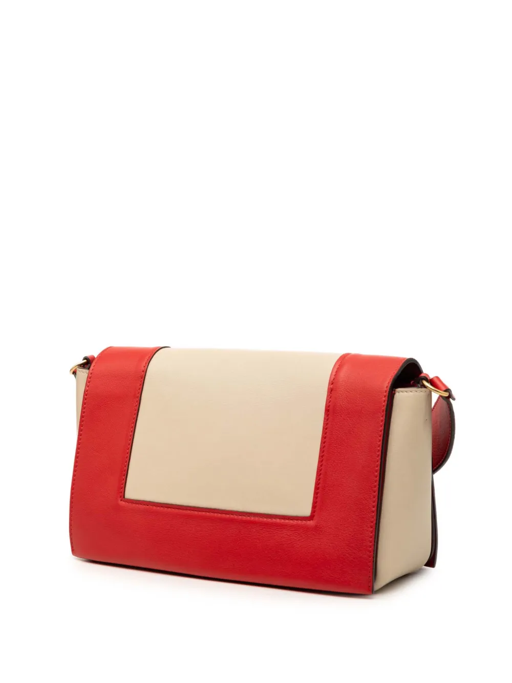  Celine Pre-owned Sac Porté épaule Frame Médium En Cuir De Veau Souple à Fini Brillant (2017) - Rouge 