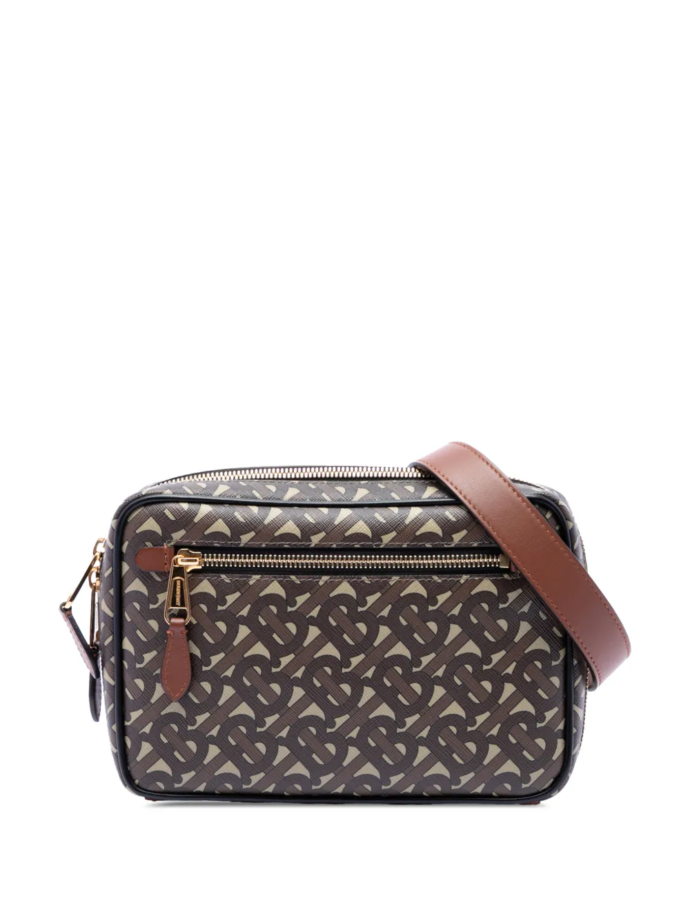 Burberry Pre-Owned 2018-2023 TB Monogram E-Canvas Camera Bag crossbody bag - Marrone