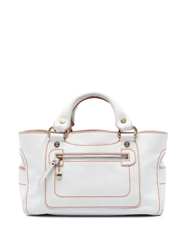 Celine Pre-owned 20th Century Leather Boogie Handbag in White
