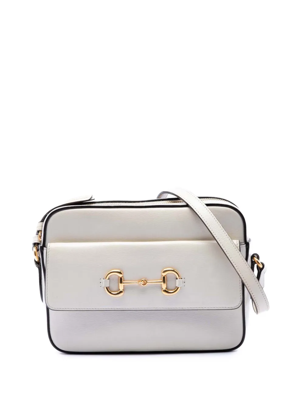 Gucci Pre-Owned 2016-2026 Small Leather Horsebit 1955 Camera Bag crossbody bag - Bianco