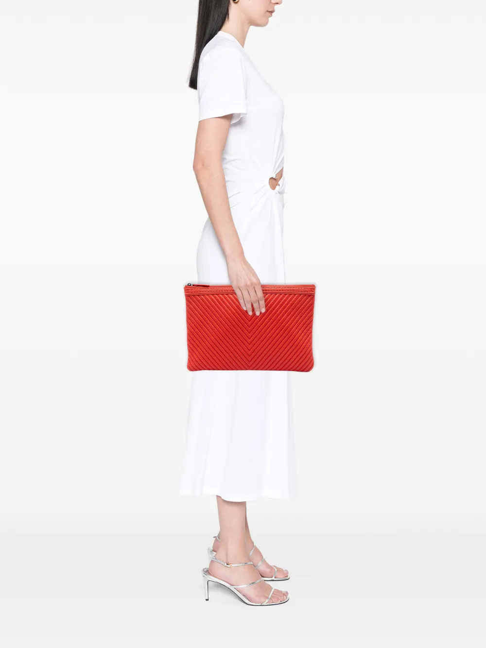  Chanel Pre-owned Bolso De Mano Boy O Case Grande De Piel De Becerro Con Costuras Dobles 2016-2017 - Rojo 