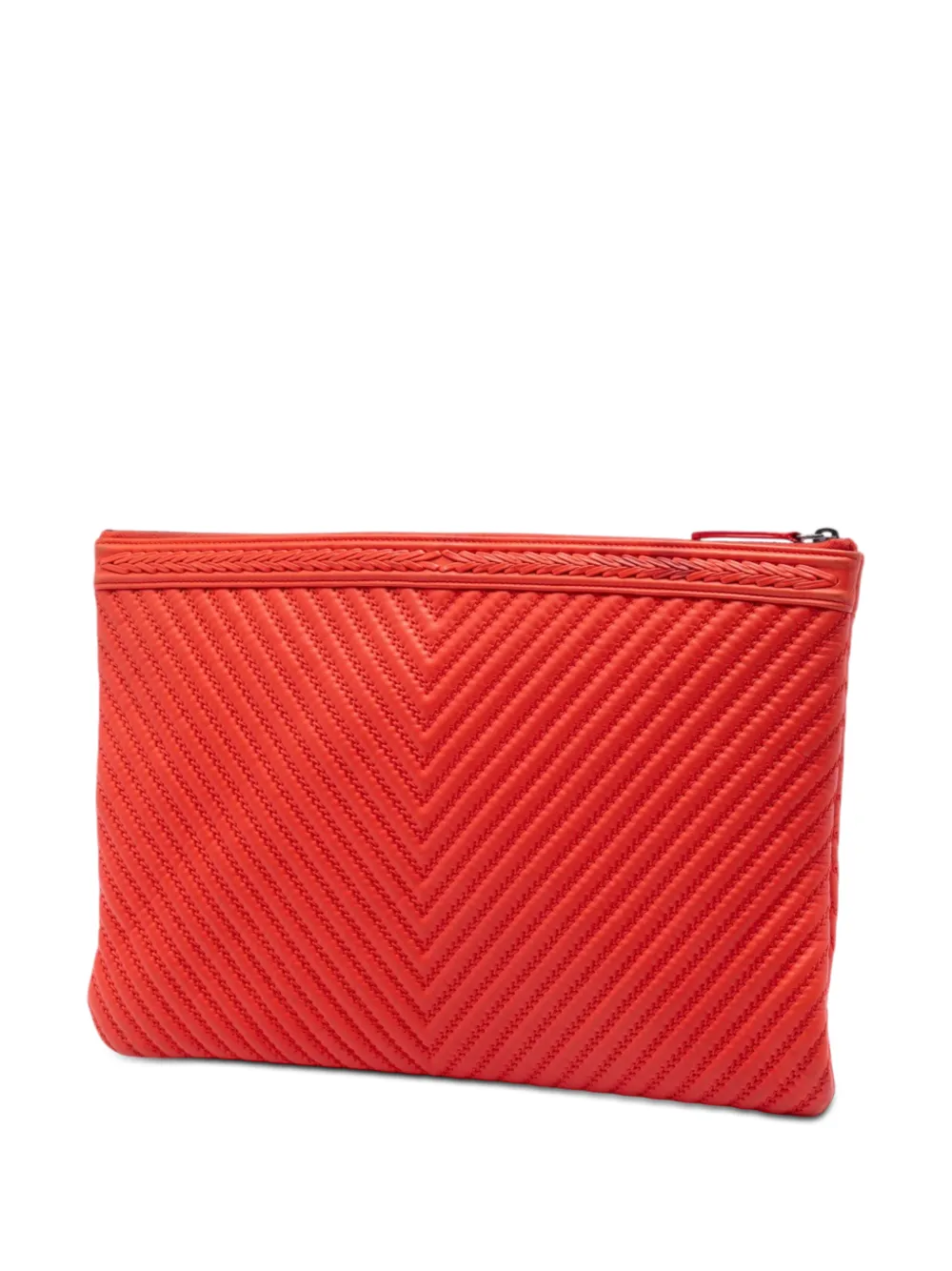  Chanel Pre-owned Bolso De Mano Boy O Case Grande De Piel De Becerro Con Costuras Dobles 2016-2017 - Rojo 