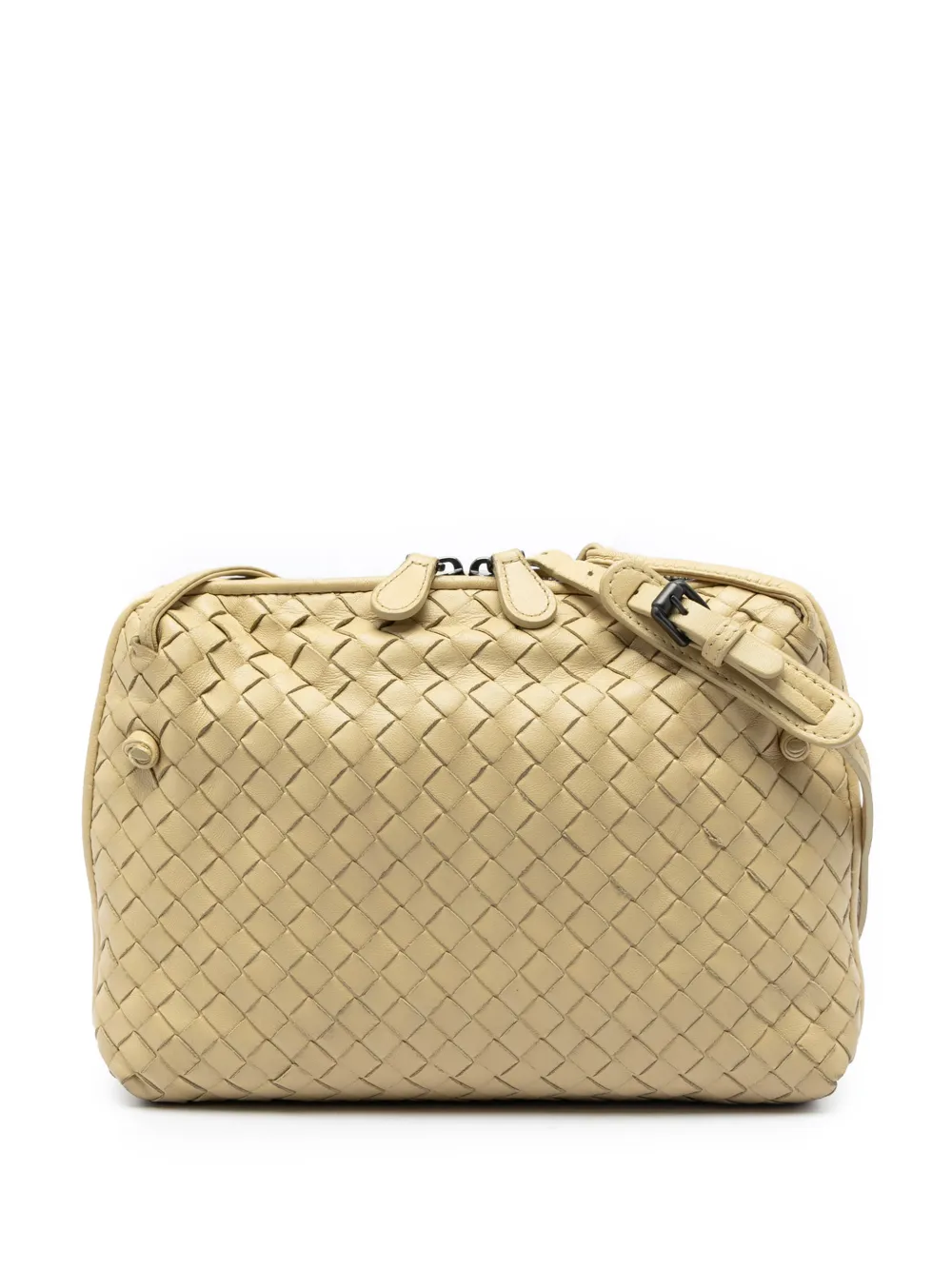 Bottega Veneta Pre-Owned 2012-2026 Nappa Intrecciato Nodini crossbody bag - Giallo