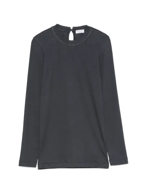 Brunello Cucinelli playera con ribete Monili