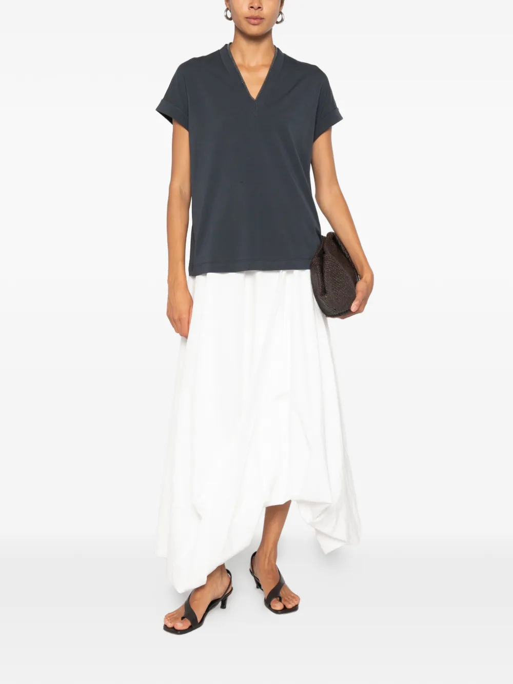 Brunello Cucinelli Katoenen T-shirt Blauw