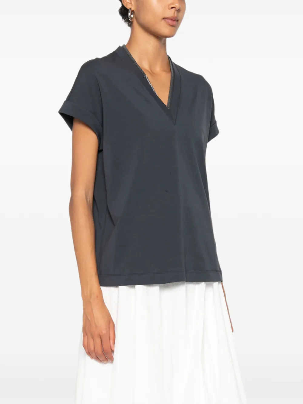 Brunello Cucinelli Katoenen T-shirt Blauw