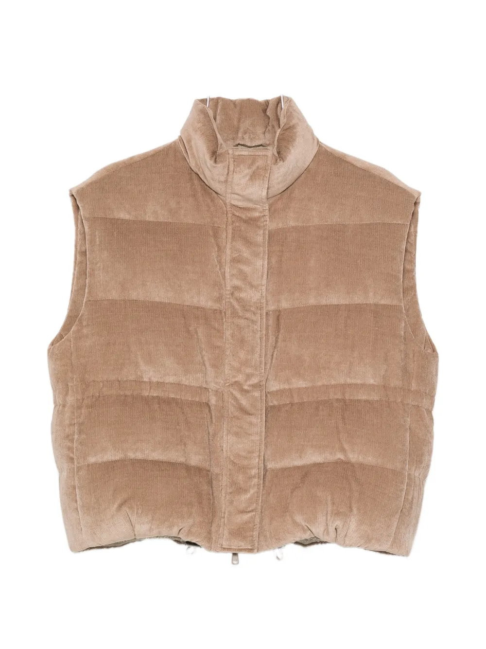 Brunello Cucinelli corduroy padded gilet - Nude