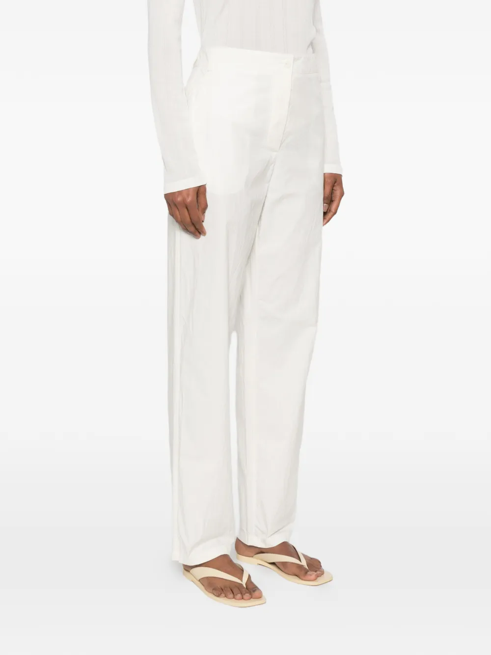 The Row Fael straight broek Beige