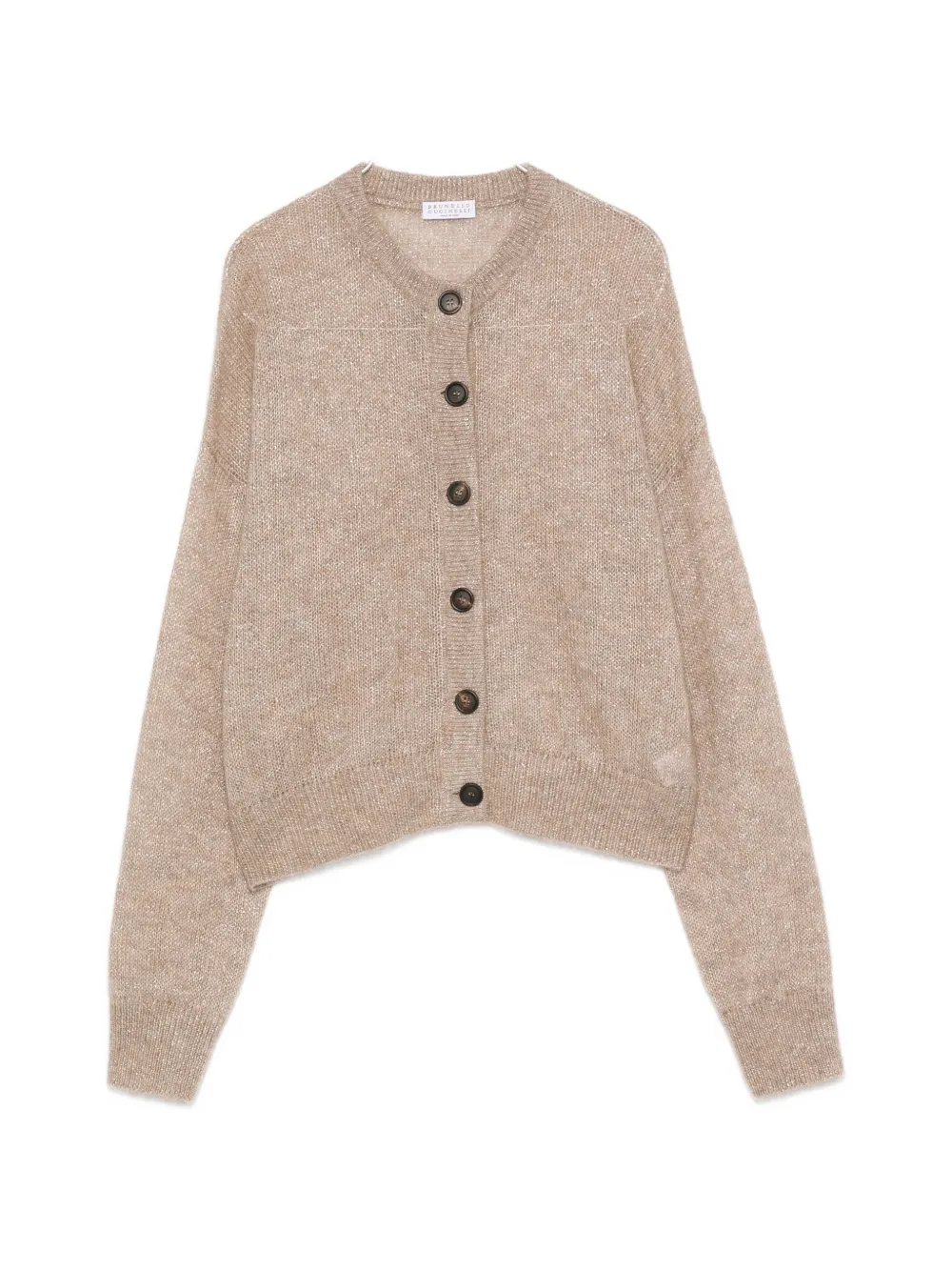 Brunello Cucinelli sheer-knit button-up cardigan - Toni neutri